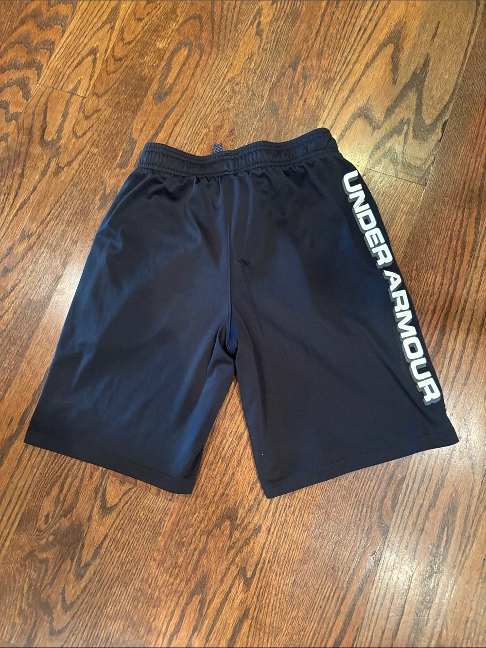 Under Armour youth Black Athletic Training Shorts with Drawstring